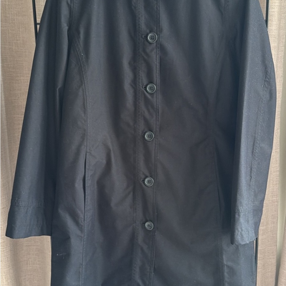 Lands' End Black Coat with  Lining